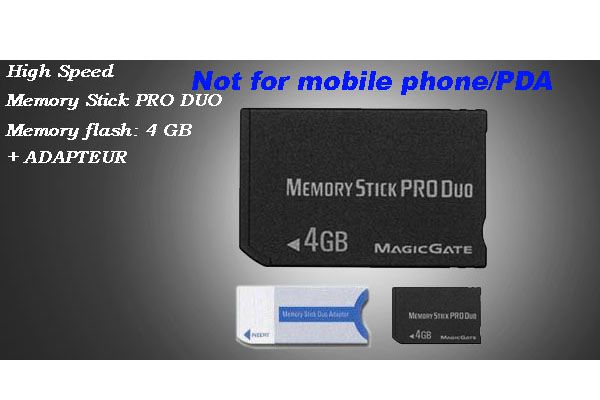 4GB Memory Stick PRO DUO CS 4 GB