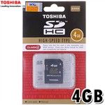 Cartão TOSHIBA Classe 4 de 4GB SDHC Tipo de alta velocidade