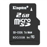 Cartão de memória Genuine Kingston 2GB Micro SD KSTF2G